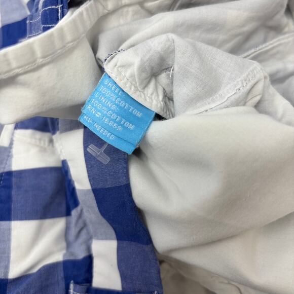 J. McLaughlin Mens Sz34 Blue White Check Plaid Flat Front Shorts - Picture 4 of 6